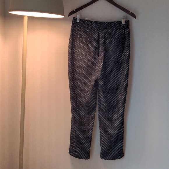 Jcrew ankle navy blue pattern trouser - Picture 2 of 4